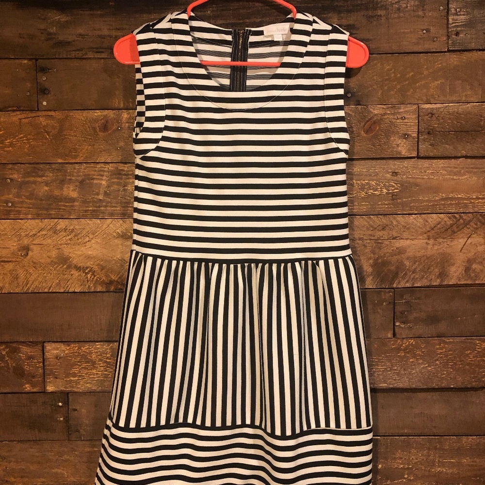 Black and White Striped Dress